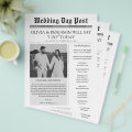 Wedding Program Newspaper Timeline Flyer | Zazzle
