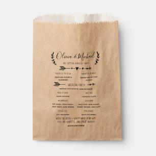 Wedding Program Order of Events Confetti Favor Bag