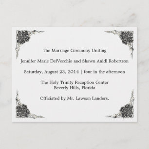 Wedding Program, page 1 of 2. Postcard