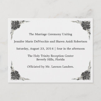 Wedding Program, page 1 of 2. Postcard