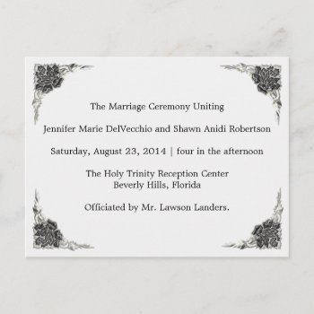 Wedding Program  Page 1 Of 2. Postcard by ForeverAndEverAfter at Zazzle