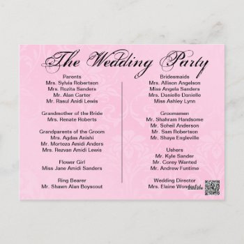Wedding Program  Page 1 Of 2. Postcard by ForeverAndEverAfter at Zazzle