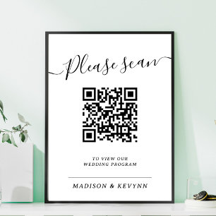 Wedding Program QR Code Poster