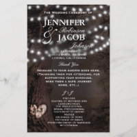 Wedding Program | Rustic Country Wedding