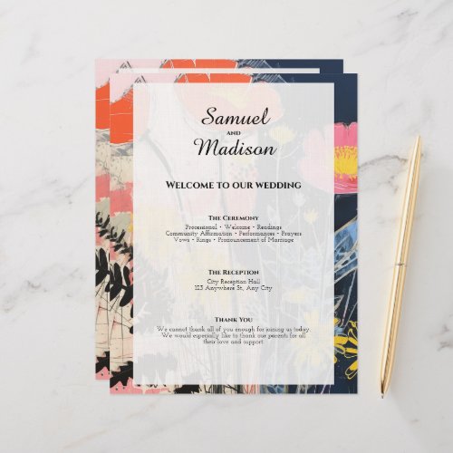 Wedding Program _ Sakura Collection