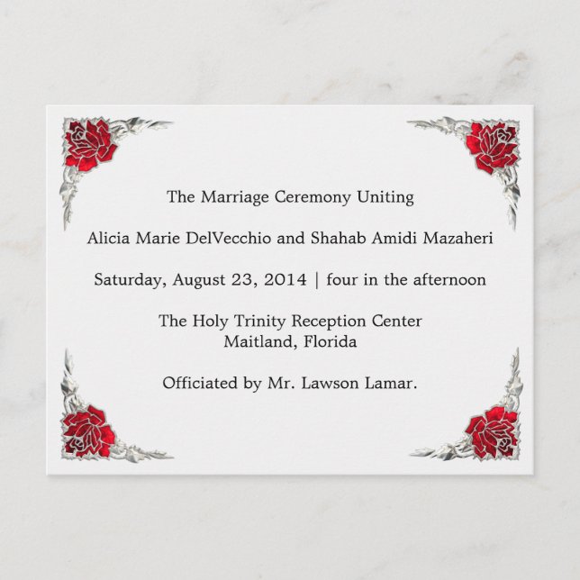 Wedding Program Shalicia (Front)