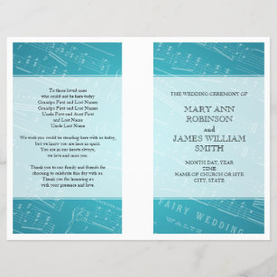 music sheet wedding programs