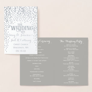 WEDDING PROGRAM Silver Foil Wedding Confetti