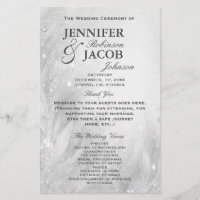 Wedding Program | Soft Silver