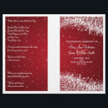 Wedding Program Sparkling Wave Red<br><div class="desc">Elegant "Wedding Ceremony Program" design with romantic Sparkling Wave Red and custom text.</div>