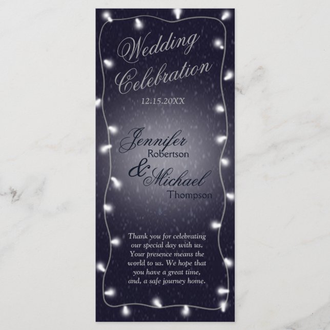 Wedding Program | Starry Night (Front)