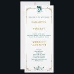 Wedding Program Teal and Gold Template<br><div class="desc">Editable Teal and Gold Wedding Program,  Printable Aqua and Gold Template,  Wedding Turquoise Gold Ideas,  Teal Gold Printed Wedding Program
Wedding Teal and Gold Cards |  | Modern Turquoise  Wedding Program | Handwriting Wedding | Minimalist Wedding Program</div>