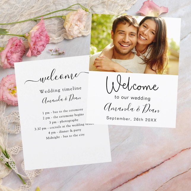 Wedding program timeline welcome photo (Creator Uploaded)