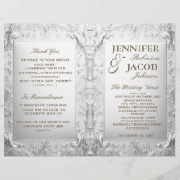Wedding Program | White