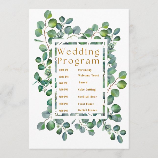 Wedding Programs (Front)
