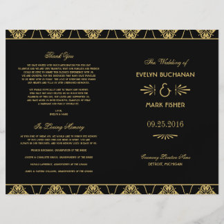 Wedding Programs | Art Deco Style