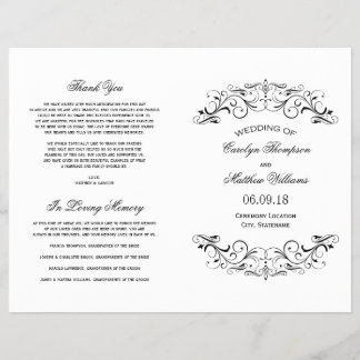 Wedding Programs | Black Flourish