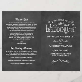 Wedding Programs | Chalkboard Charm