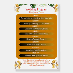 Wedding Programs Foam Board