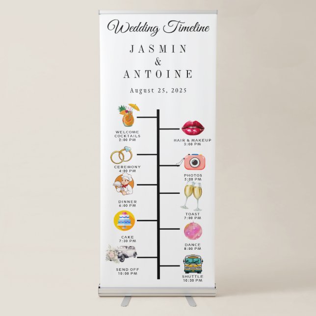 WEDDING PROGRAMS RETRACTABLE BANNER (Front)