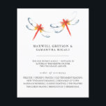 Wedding Programs Watercolor Red Dragonfly<br><div class="desc">This wedding program template features watercolor red dragonflies. The bride and grooms names and wedding program timeline are set classic typography. The wedding processional order reverses to a solid red. This double sided design is a charming choice for weddings. Unique art and design by Victoria Grigaliunas of Do Tell A...</div>