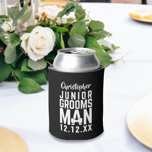 Wedding Proposal Junior Groomsman Name Can Cooler