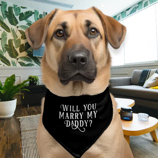 Wedding Proposal Marry Me Fun Way to Ask Pet Bandana Collar