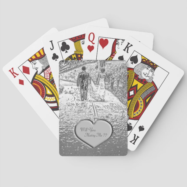 Wedding Proposal Playing Cards (Back)