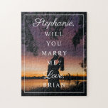 Wedding Proposal Will You Marry Me Photo Jigsaw Puzzle<br><div class="desc">Customize the text and border as desired</div>