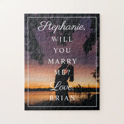 Wedding Proposal Will You Marry Me Photo Jigsaw Puzzle