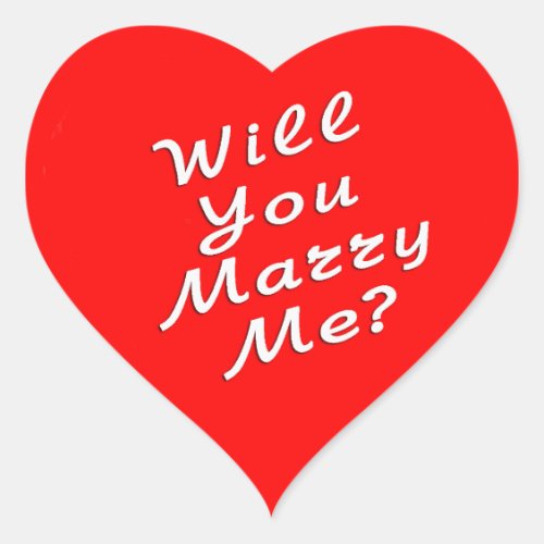 Wedding Proposal _ Will You Marry Me Sticker