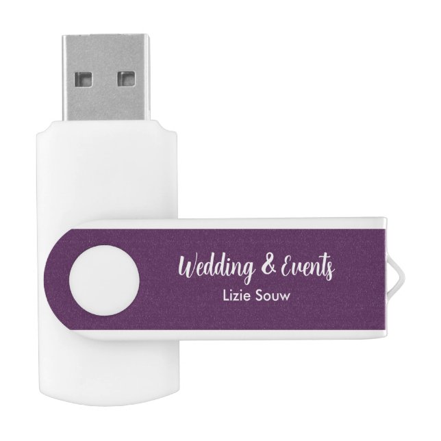 Wedding purple and white flash drive (Opened)