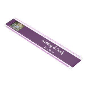 Wedding purple and white ruler
