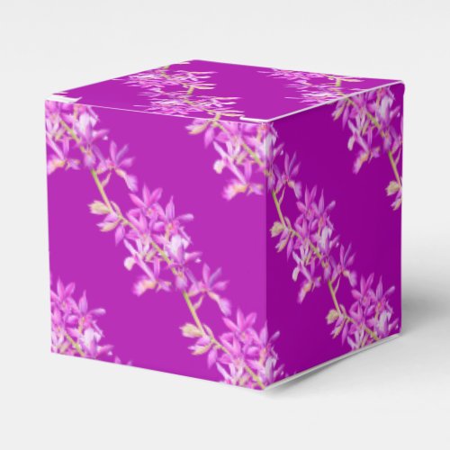 Wedding purple orchid flower watercolor favor favor boxes