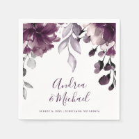 Wedding Purple Watercolor Floral Garden Hanging