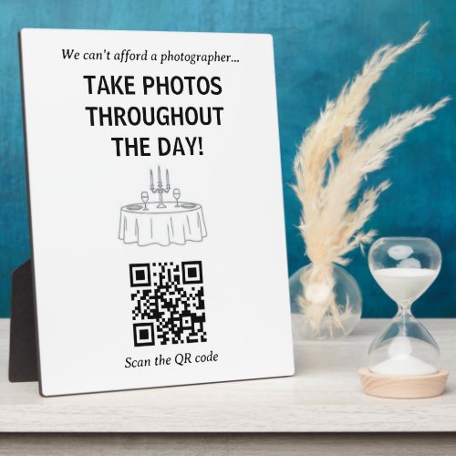 Wedding QR Code Instead of Photographer Plaque