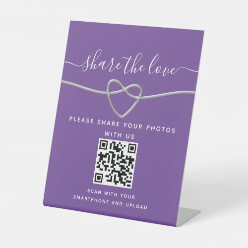 Wedding QR Code Pedestal Sign