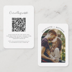 Wedding QR Code Photo and Website RSVP Enclosure Card