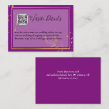 Wedding QR CODE RSVP GIFTS DETAILS Website