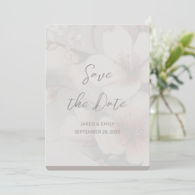 Wedding QR Code Save the Date Invitation (Standing Front)
