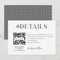 Wedding QR CODE Website Enclosure Card