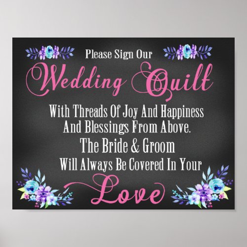 Wedding Quilt Guest Book Squares Sign