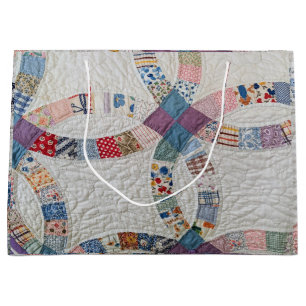 Wedding Quilt Photo Large Gift Bag