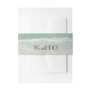 Wedding Quote and Ocean Watercolor Invitation Bell Invitation Belly Band