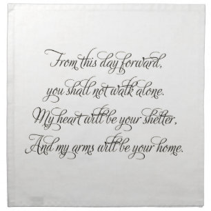 Wedding Quotes Cloth Napkin