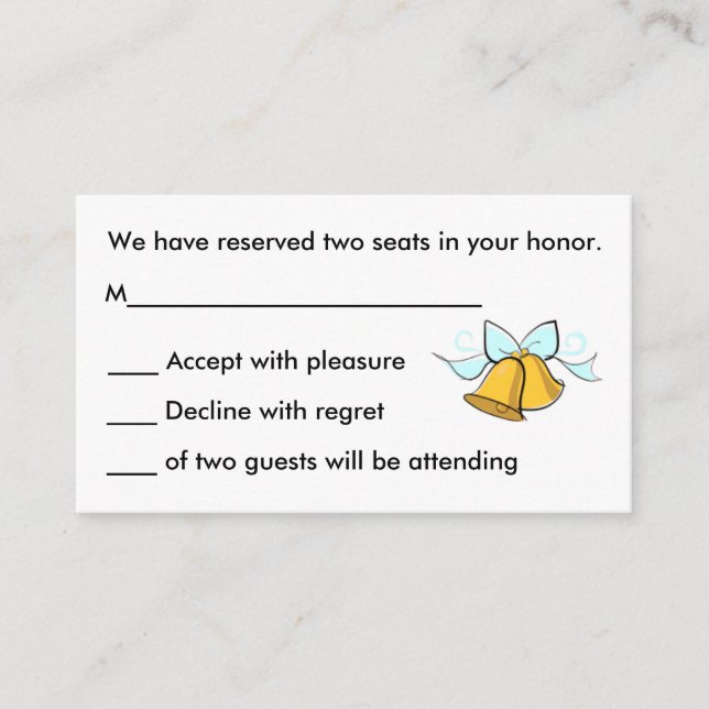 Wedding R.S.V.P. Cards (Front)