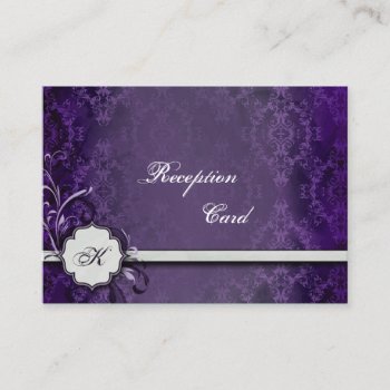 Wedding Reception Card Elegant Vintage Damask by OLPamPam at Zazzle