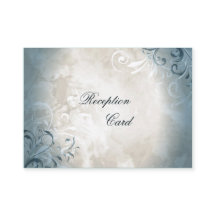 Wedding Reception Card Elegant Vintage Foliage