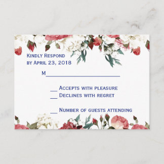 wedding reception card rsvp