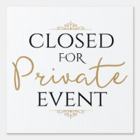 Wedding Reception, Closed for Private Event